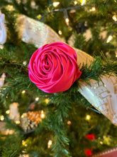 Load image into Gallery viewer, Bold Pink Rose Scrunchie
