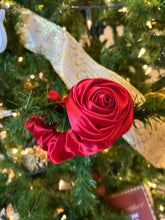 Load image into Gallery viewer, Traditional Red Rose Scrunchie
