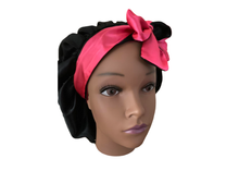 Load image into Gallery viewer, Tie-Up: Bold Pink and Black
